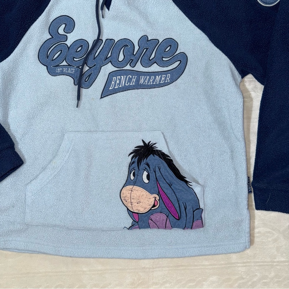 Vintage Eeyore Fleece Hoodie‎ - Picture 2 of 4